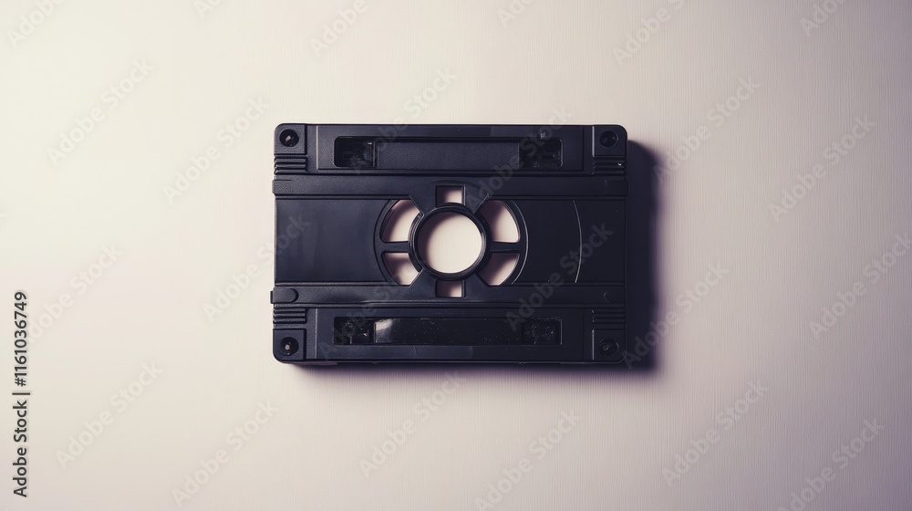 Video tape displayed in isolation against a pristine white background, highlighting the characteristics and features of the video tape, perfect for showcasing the vintage appeal of video tape. Video tape displayed in isolation against a pristine white background, highlighting the characteristics and features of the video tape, perfect for showcasing the vintage appeal of video tape.