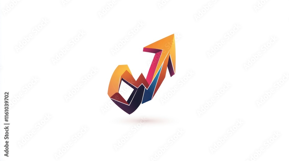 Abstract Colorful Arrow Growth Chart Logo Design Abstract Colorful Arrow Growth Chart Logo Design