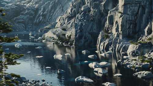 Glaciers are massive, slow-moving rivers of ice that form over centuries from compacted layers of snow in regions where accumulation exceeds melting. These natural wonders are dynamic, carving out val photo