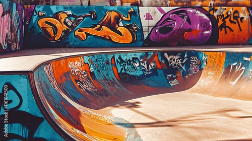 Vibrant Graffiti Skate Park