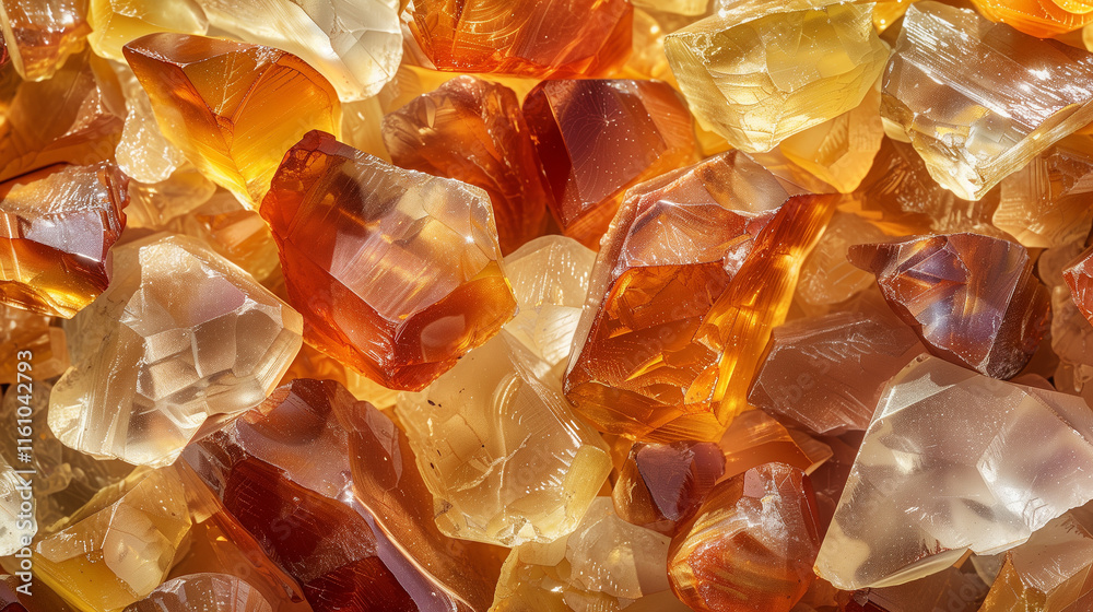 Close-Up of Golden Amber Crystals Background
Close-Up of Golden Amber Crystals Background