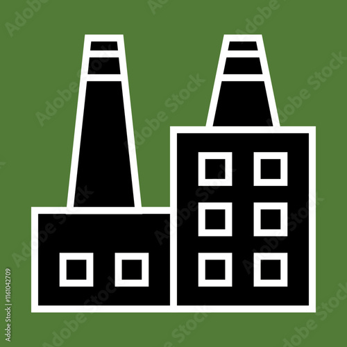 Manufacturing Plant icon design