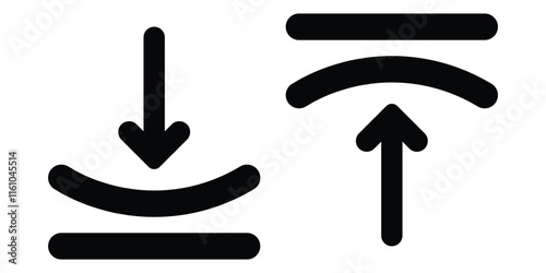 Elastic icon vector. Elasticity line icon. Flexibility icon. Vector illustration. EPS 10
