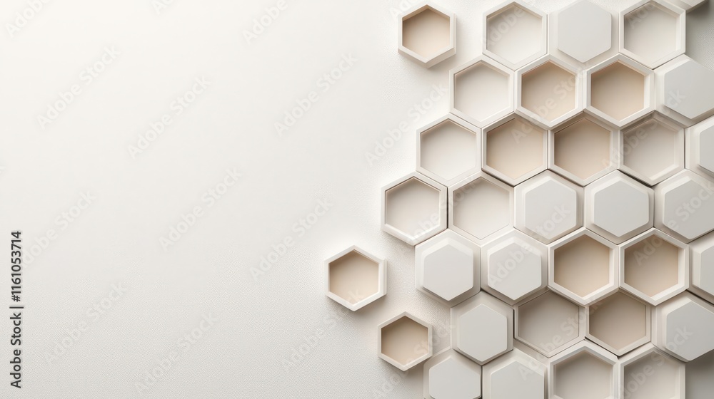 Neutraltoned honeycomb pattern with subtle shadows, providing texture while maintaining simplicity Neutraltoned honeycomb pattern with subtle shadows, providing texture while maintaining simplicity