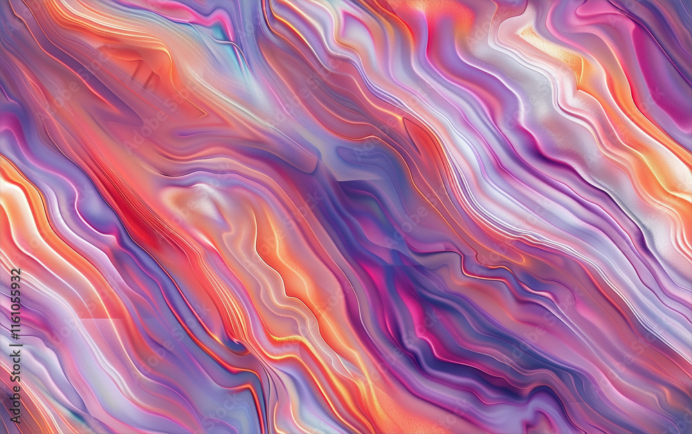 Naklejka premium Colorful Abstract Fluid Art with Gold Accents 