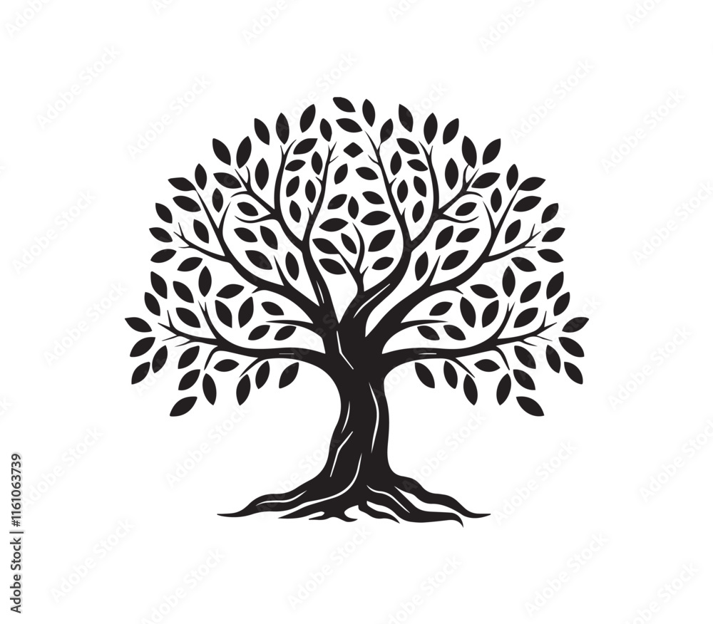 Obraz premium tree silhouette vector