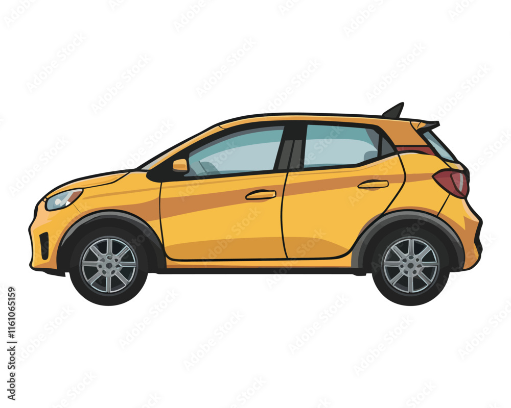 A flat vector illustration of hatchback car drawing, transportation vector graphic
A flat vector illustration of hatchback car drawing, transportation vector graphic