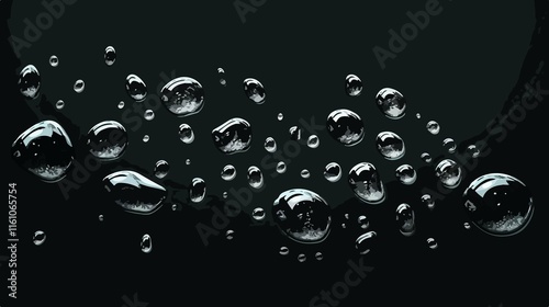 Clear Water Droplets Icon Isolated Vector