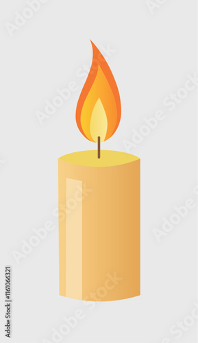 burning candle on a dark background
