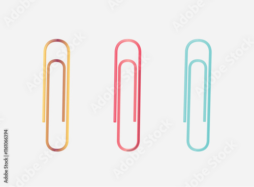 paper clips isolated on white background