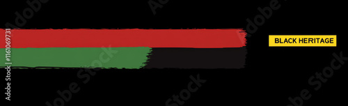 Bold colors of red, green, and black combine to create a powerful display of heritage and pride, highlighting a commitment to honoring cultural identity and community empowerment photo