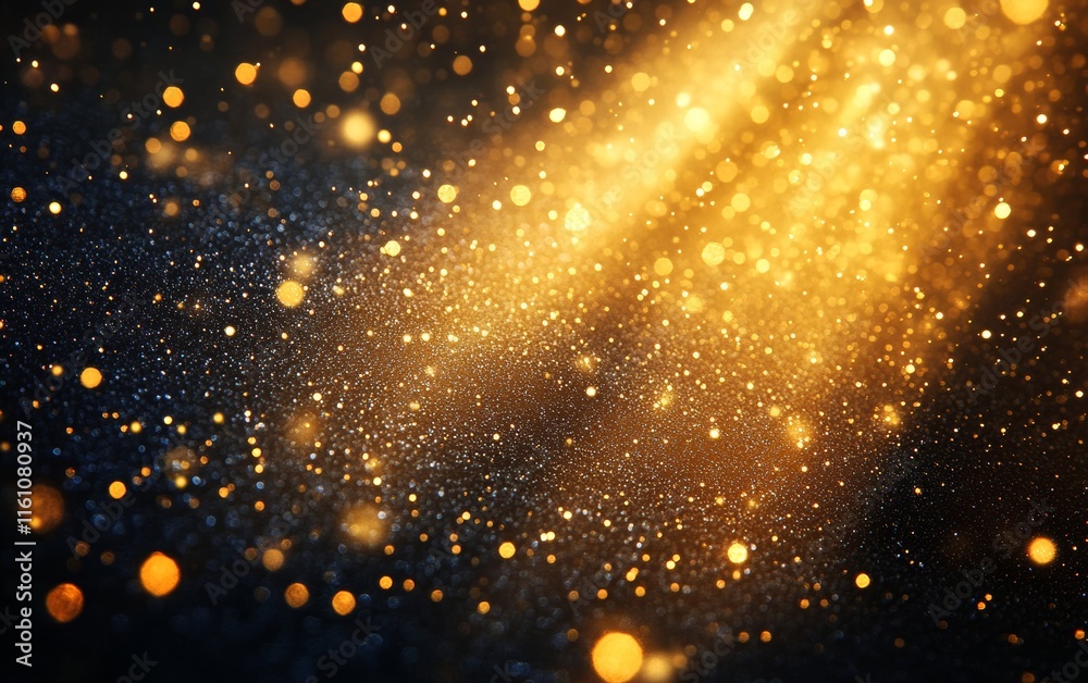 Fototapeta premium radiant stardust scatters dynamically across vibrant celestial patterns., Generative AI