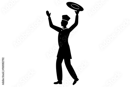 Chef tossing pizza