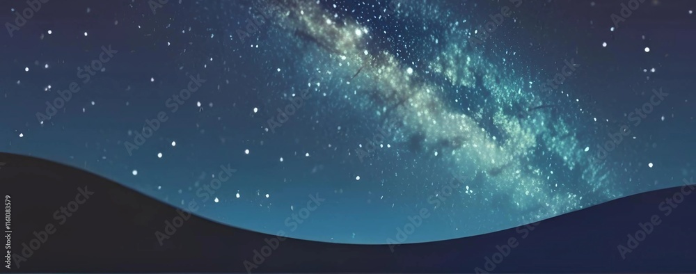 Fototapeta premium The galaxy's ethereal glow, a breathtaking panorama of light and darkness.