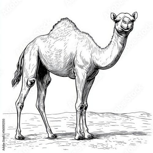 Dromedary in the Desert photo