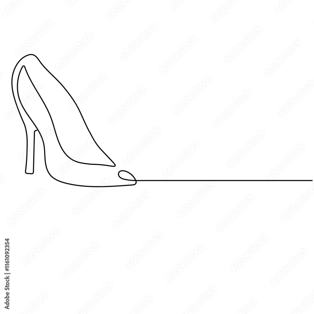 Shoe icon continuous one line drawing outline vector illustration Shoe icon continuous one line drawing outline vector illustration