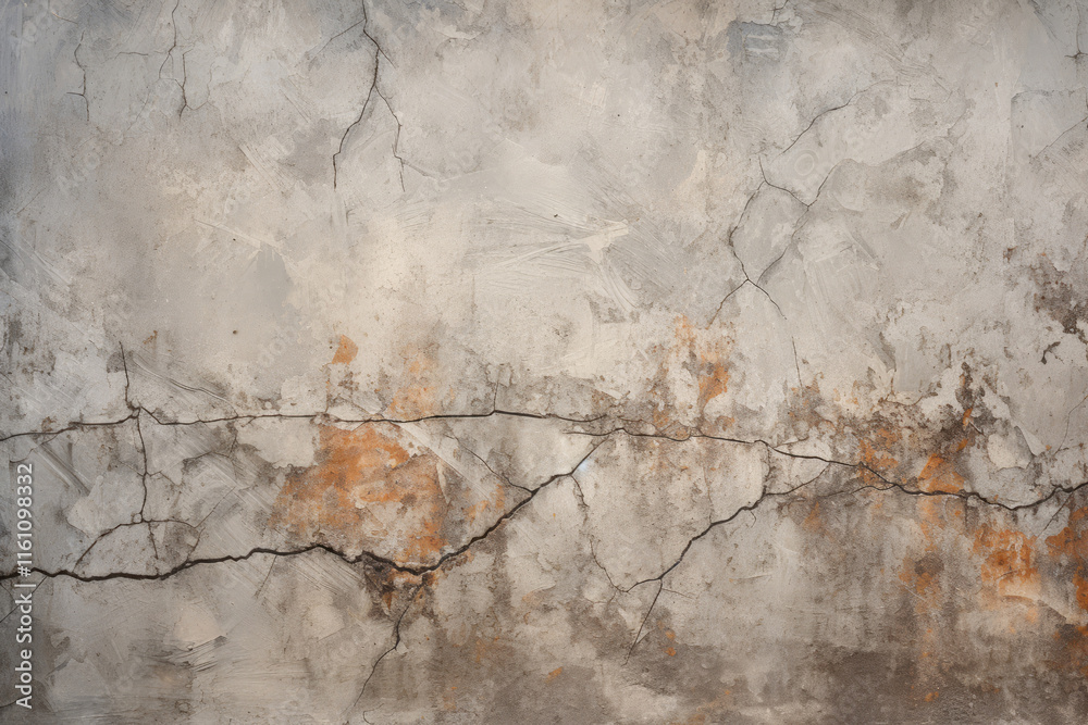 Obraz premium Processed collage of obsolete stucco wall with visible cracks texture. Background for banner, backdrop