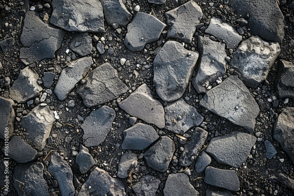 Photo of asphalt grey surface with stones. Background texture for backdrops or mapping Photo of asphalt grey surface with stones. Background texture for backdrops or mapping