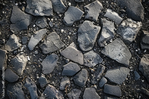 Wallpaper Mural Photo of asphalt grey surface with stones. Background texture for backdrops or mapping Torontodigital.ca