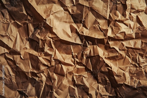 Wallpaper Mural Photo of Crumpled sheet of toned brown paper. Background texture for backdrops or mapping Torontodigital.ca