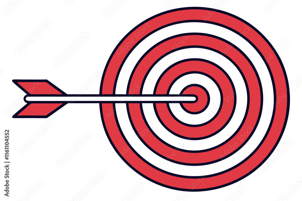 Outlined Minimal Icon Of A Dart Hitting A Bullseye - Perfect For Minimalist Designs, Art, And Decor With Unique Geometric Aesthetic Outlined Minimal Icon Of A Dart Hitting A Bullseye - Perfect For Minimalist Designs, Art, And Decor With Unique Geometric Aesthetic