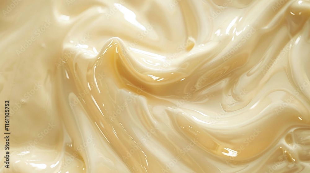 A vibrant swirl of glossy golden liquid creates a luxurious and dynamic texture.