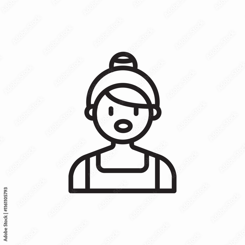 person woman girl avatar icon vector sign