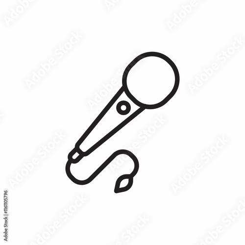 Microphone audio recording entertainment performance icon vector sign
