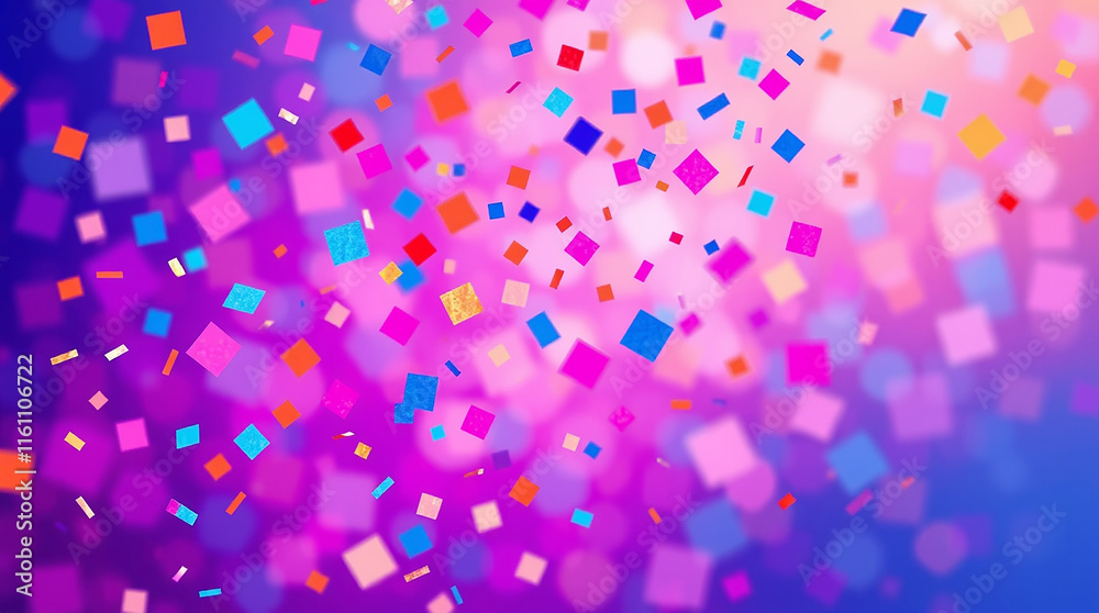 Obraz premium Confetti and glitter background for wedding or romantic event invitations