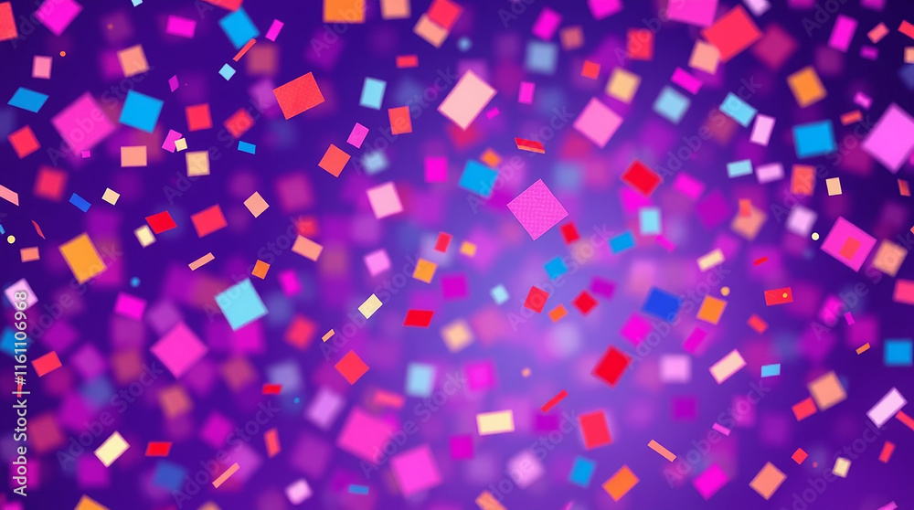 Obraz premium Confetti and glitter background for wedding or romantic event invitations