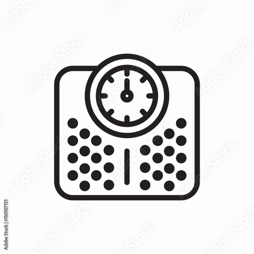 Kitchen digital scale cooking measurement icon vector sign
