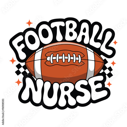 Football nurse vector design, American football t shirt design vector art