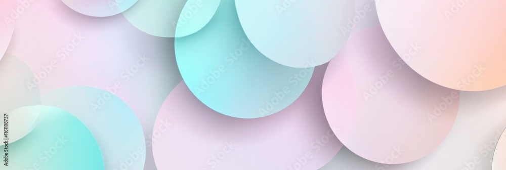Abstract overlapping circles in pastel tones create a soothing backdrop with ample space for text placement. Generative AI Abstract overlapping circles in pastel tones create a soothing backdrop with ample space for text placement. Generative AI