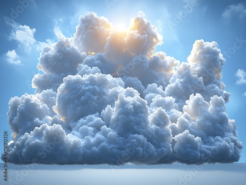 Majestic Cumulus Cloud Formation Illuminated By Sunlight photo