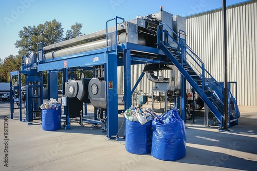 A Photo of an Industrial Large-Scale Solid Waste Processing Facility

 photo