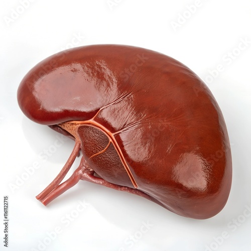 anatomy of human organ spleen isolated on white background