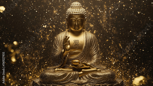 figura de buda dorado zen