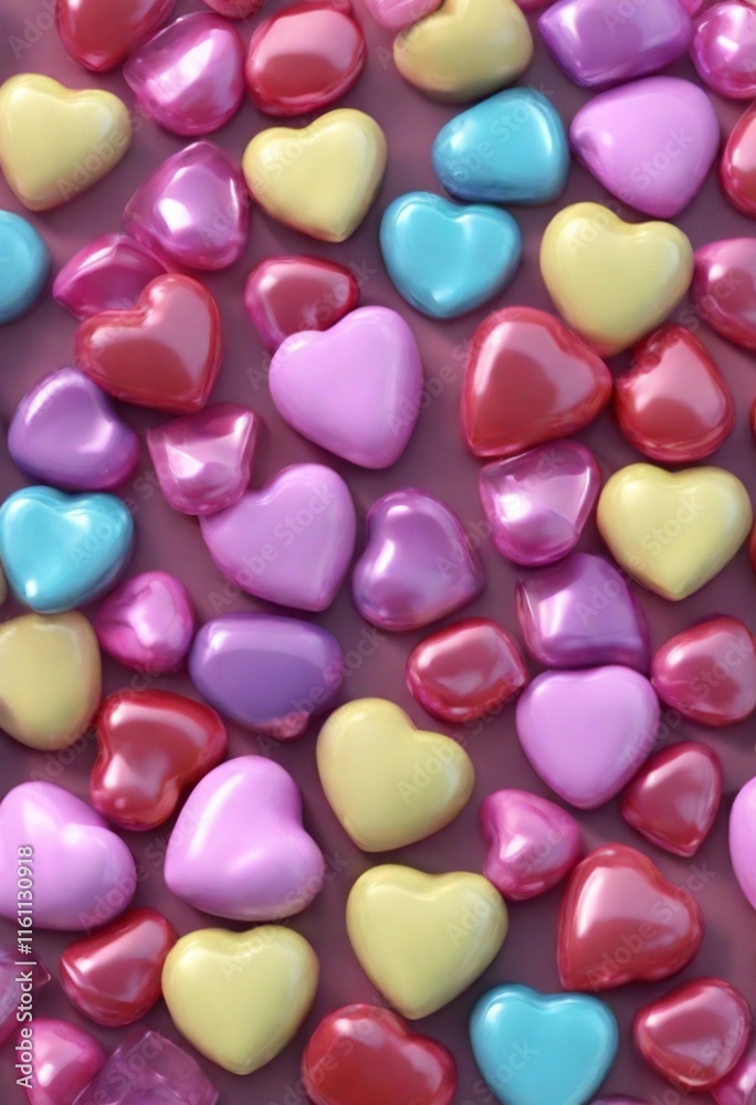 Fototapeta premium heart shaped candy background