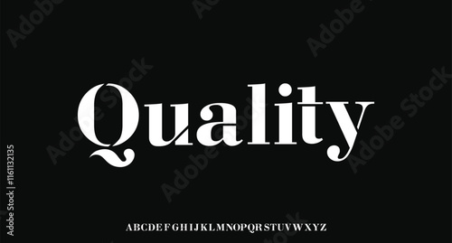 Elegant wedding alphabet letters font with tails. Typography elegant classic lettering serif fonts and number decorative vintage retro concept for logo branding. vector illustration

