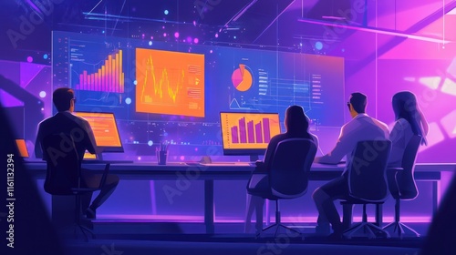 Data Analysis Team Collaboration: A Futuristic Business Visualization