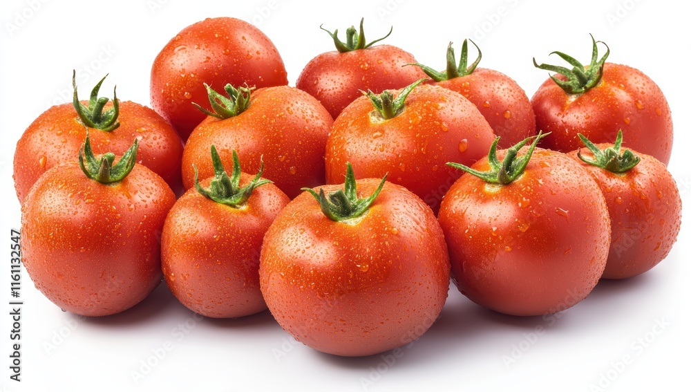 Fototapeta premium Tomatoes vegetable isolated on white background. 