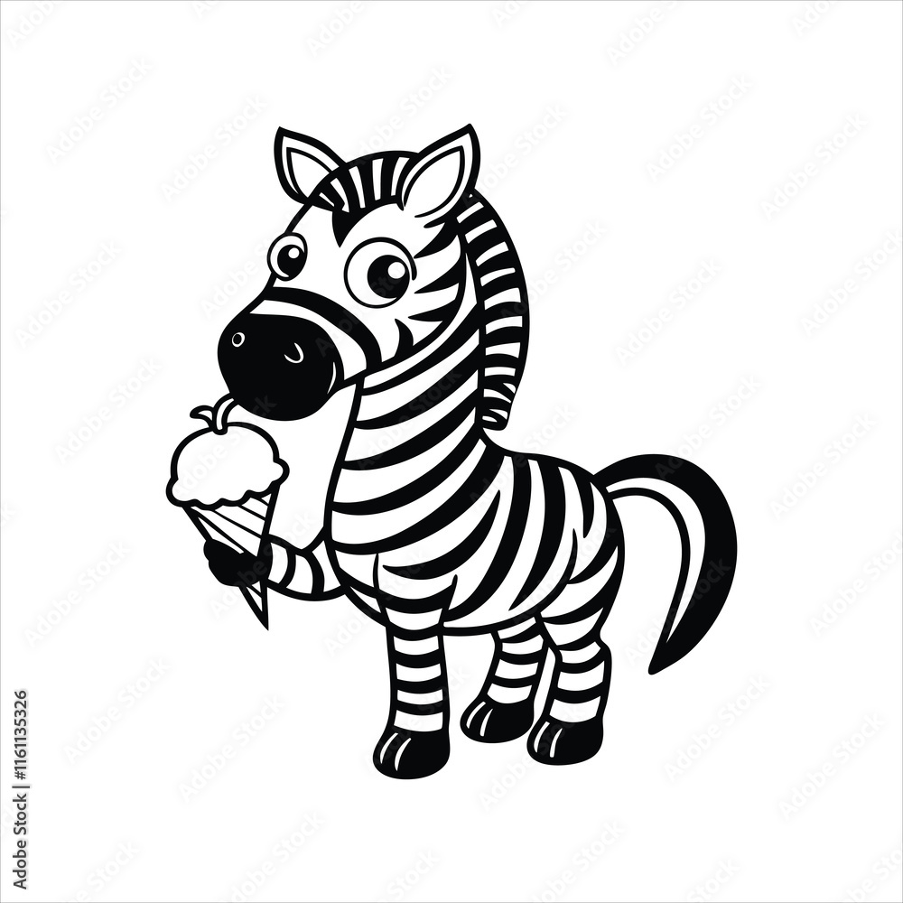 Fototapeta premium Zebra SVG