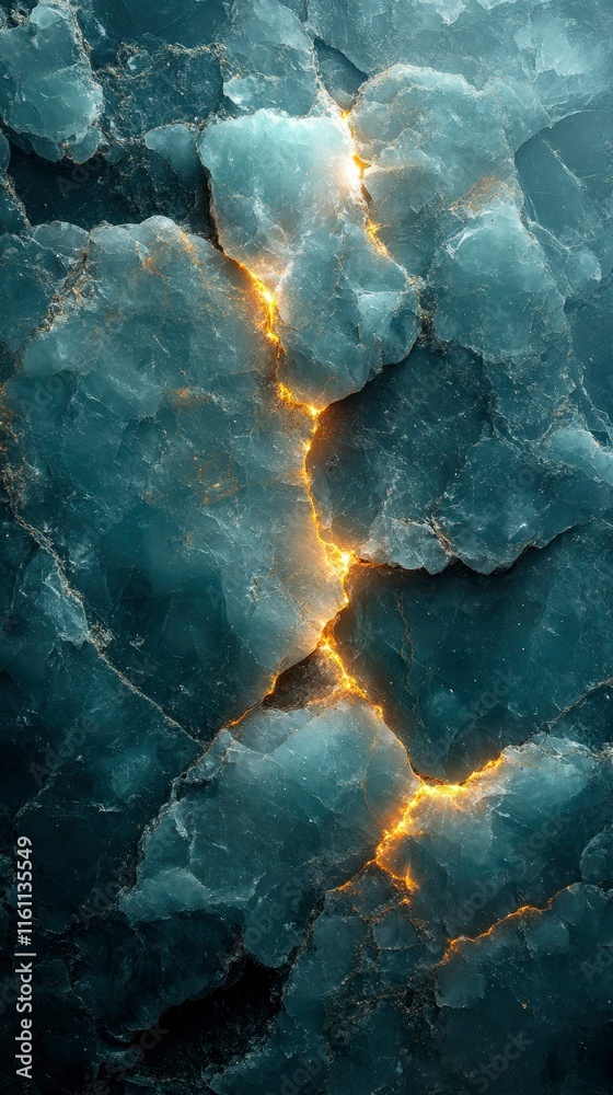 Glowing Fracture in Dark Stone - Abstract Texture Glowing Fracture in Dark Stone - Abstract Texture