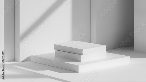 Blank business card mockup on white textured background 3d illustration 3d rendering card template