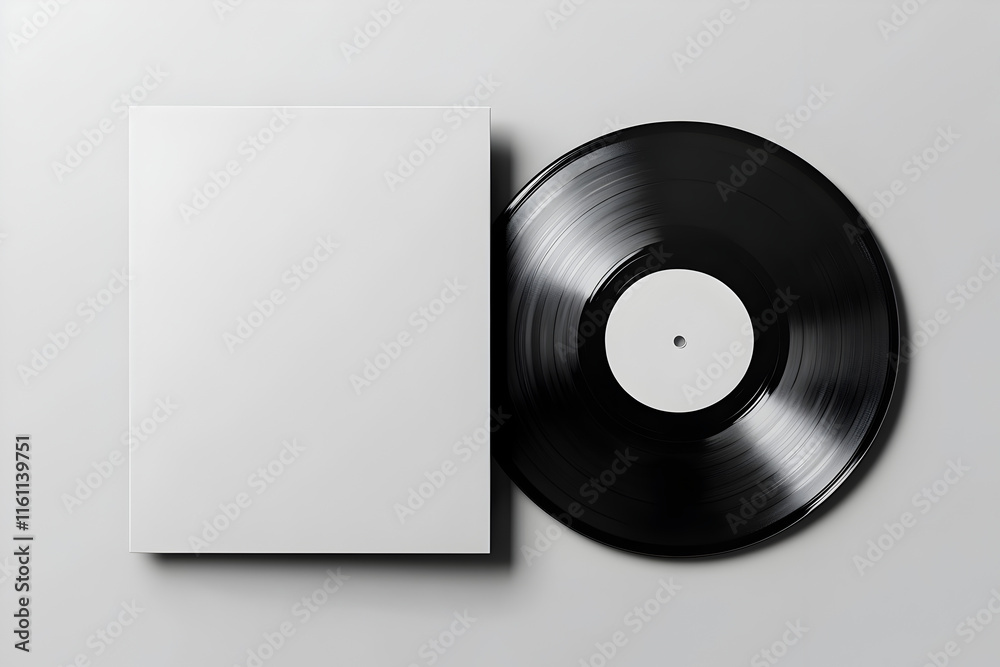 Vinyl Record and Cover Mockup Vinyl Record and Cover Mockup