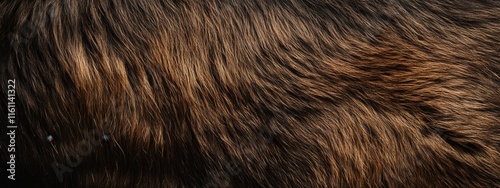 Coarse dark brown moose fur, showcasing its rich texture and natural hues, perfect for crafting and design projects.
