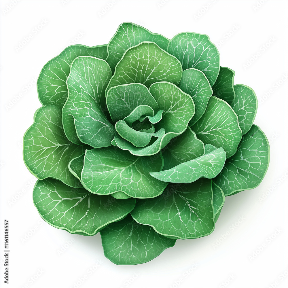 Obraz premium Green leafy vegetable with a stem