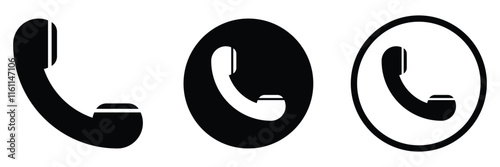 Phone icon set. Call sign. Flat illustration of phone icon vector isolated on white background.
