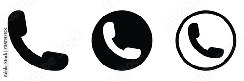 Phone icon set. Call sign. Flat illustration of phone icon vector isolated on white background.