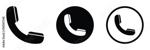 Phone icon set. Call sign. Flat illustration of phone icon vector isolated on white background.